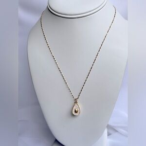 Gold Avocado Pendant Dainty Necklace